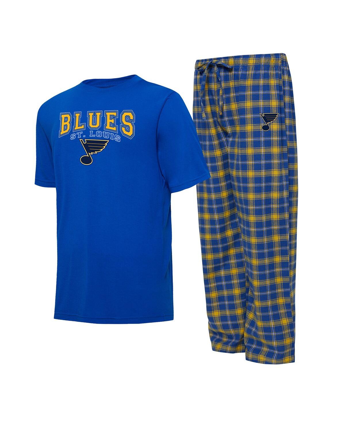 Men's Concepts Sport Blue, Gold St. Louis Blues Arctic T-shirt and Pajama Pants Sleep Set - Blue, Gold