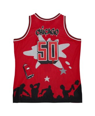 Men's x Tats Cru Red Chicago Bulls Hardwood Classics Fashion Jersey