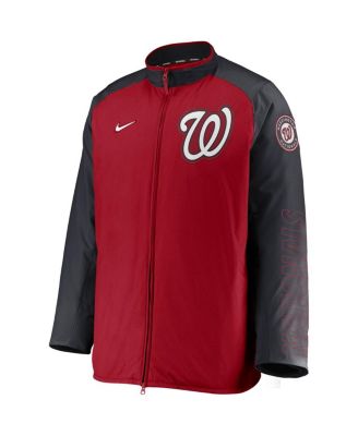 Men's Red, Navy Washington Nationals Authentic Collection Dugout Full-Zip Jacket