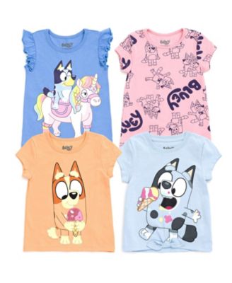 Bluey Toddler| Child Girls 4 Pack T-Shirts - Macy's