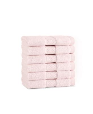 Aston & Arden Egyptian Cotton Luxury Washcloths (Pack of 6), 600GSM, Seven Color Options, Jacquard Dobby Border, 13x13