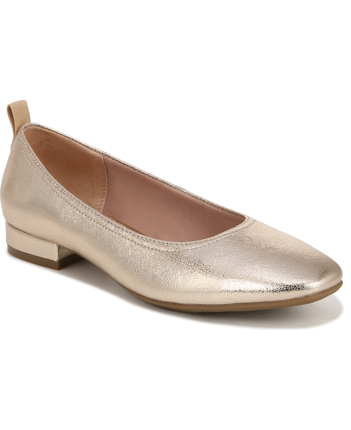 Shop Lifestride Women's Cameo Ballet Flats In Platino Gold Faux Leather