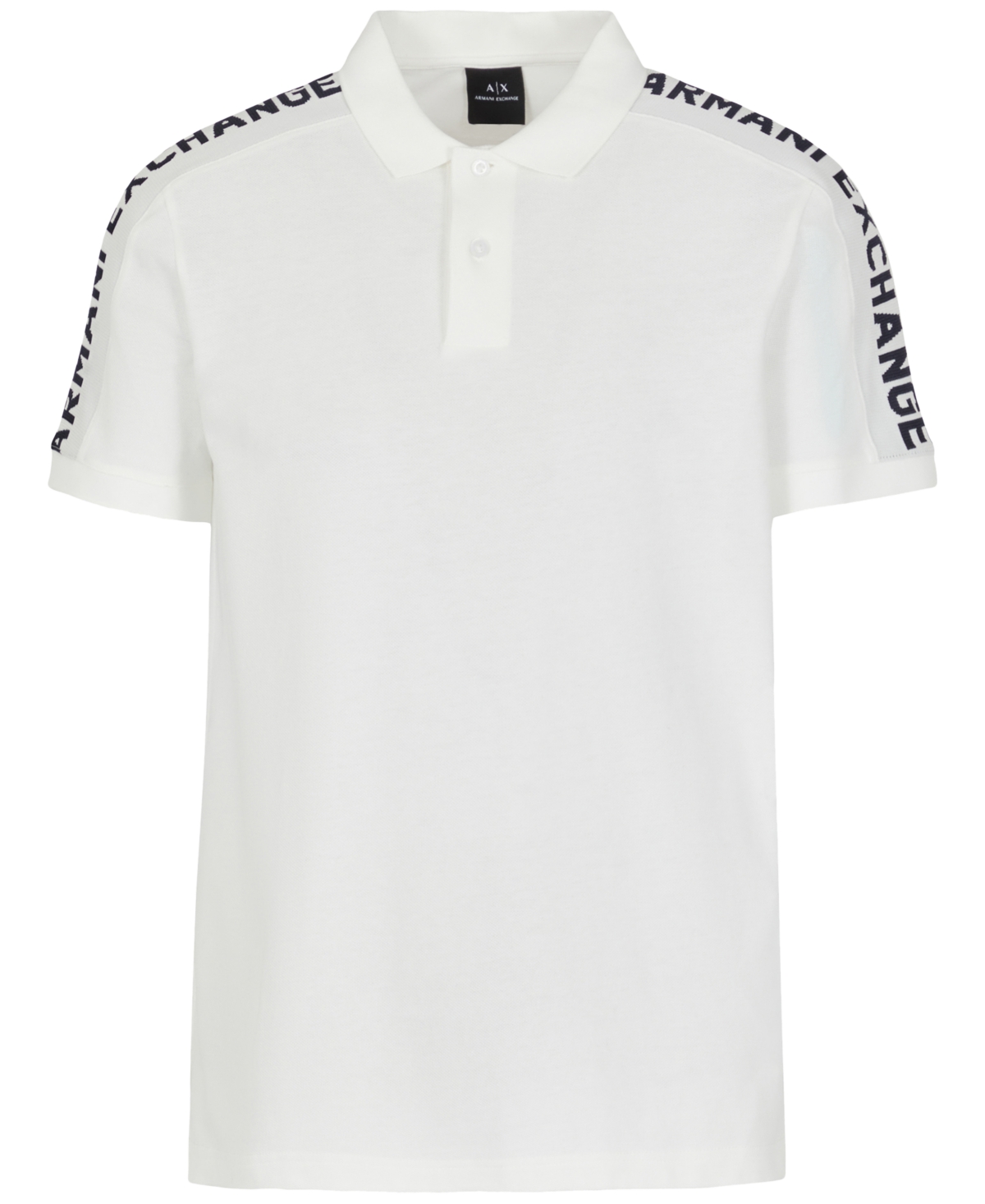 A|X Armani Exchange Men's Cotton Short Sleeve Logo-Trim Polo Shirt