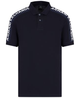 A|X Armani Exchange - Men's Cotton Short Sleeve Logo-Trim Polo Shirt