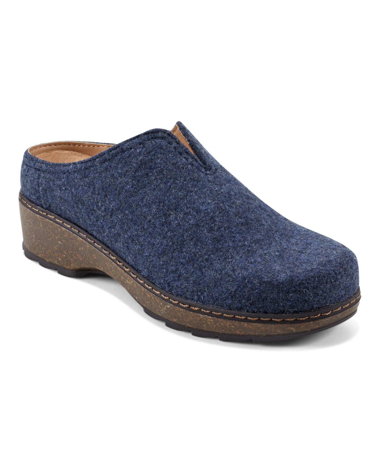 Женские сабо Earth Kolia Slip-On Heeled, цвет: Тёмный синий — фото 1