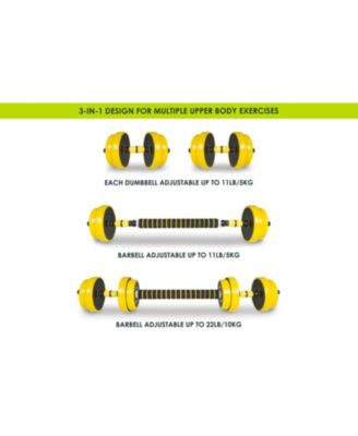 Adjustable Dumbbells and Barbell Set. 22lb