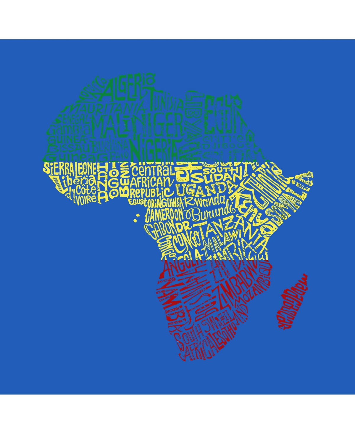 Countries In Africa - Big Boy's Word Art Crewneck Sweatshirt