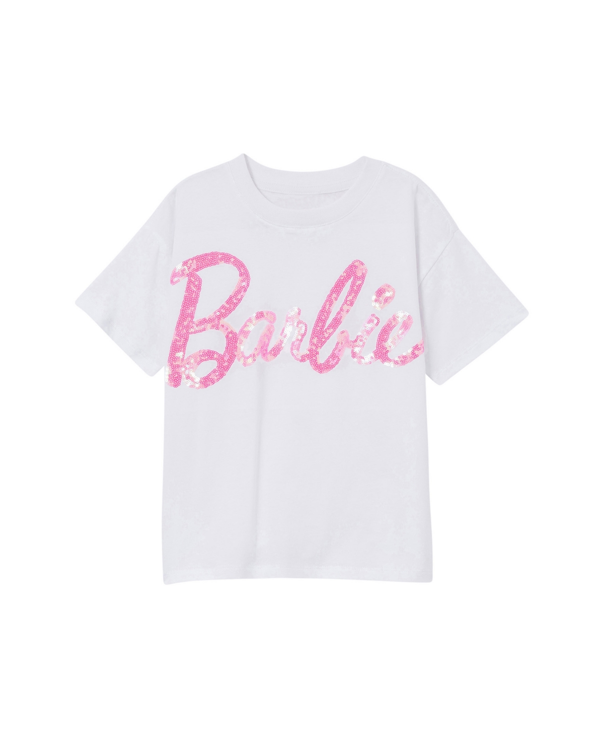 Shop Cotton On Big Girls Drop Shoulder Short Sleeve Graphic T-shirt In Lcn Mat Barbie,white