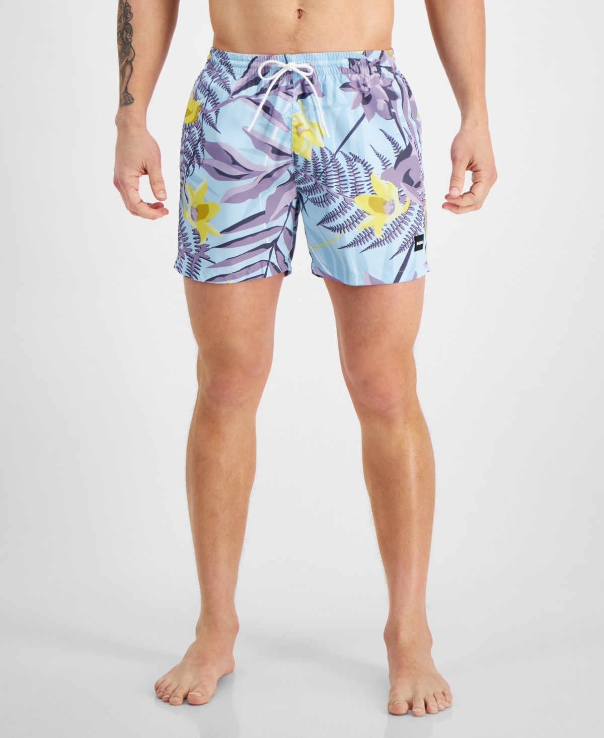 Hugo Boss Boss By  Men's Printed Quick-drying Swim Shorts
