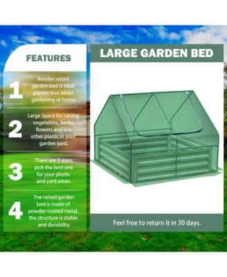 Aoodor-4.3ftx3.3ftx3ft Raised Garden Bed for Patio Ourdoor Yard