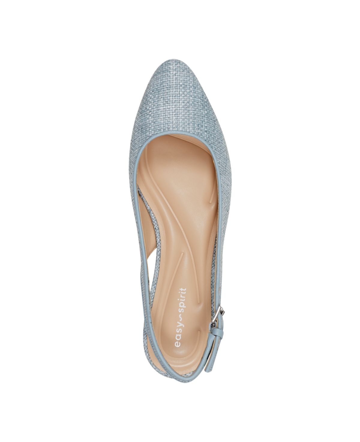 Easy Spirit Women's Eflex Cassius Slingback Block Heel Dress Pumps - Light Blue Woven- Manmade