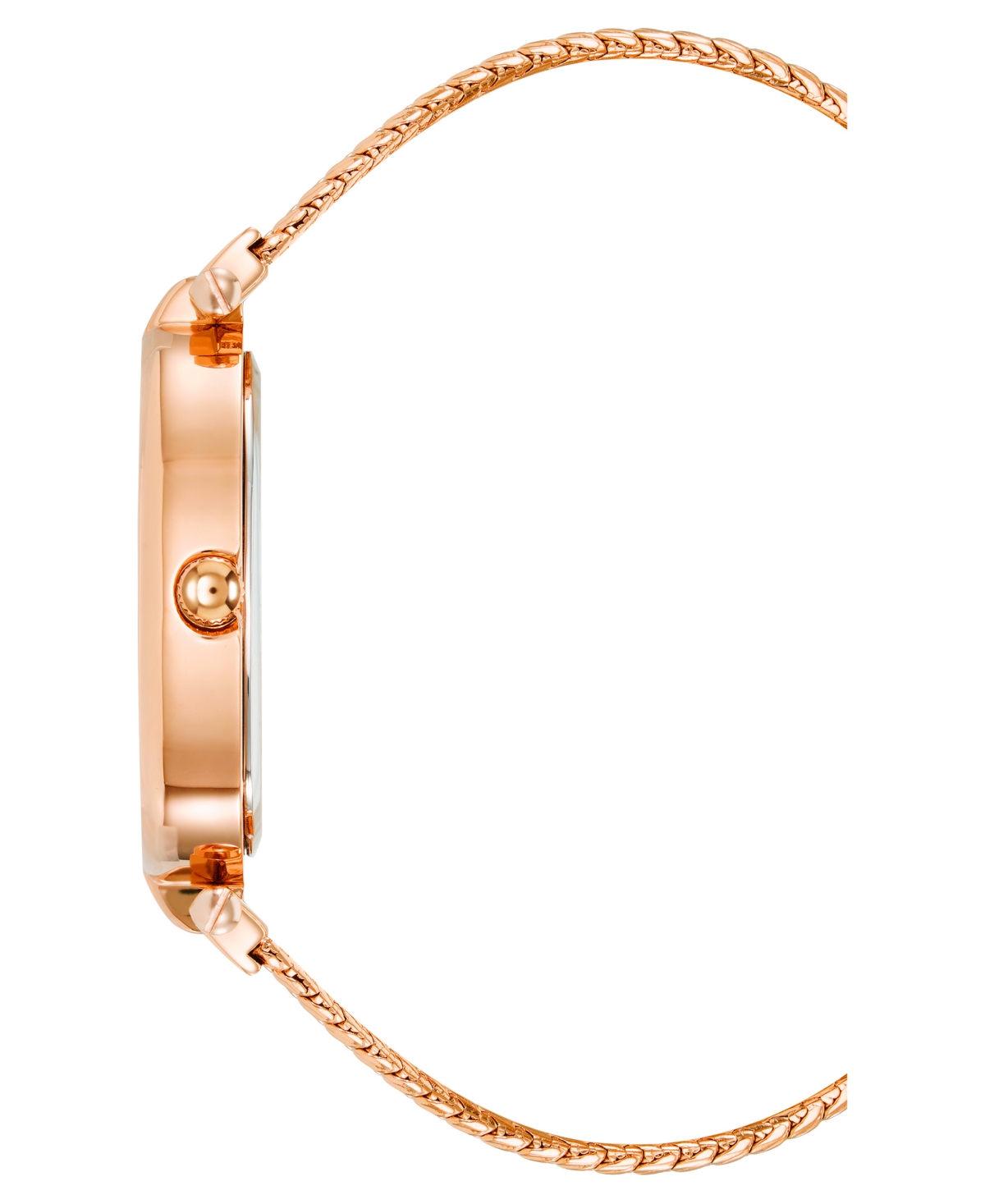 Anne Klein Women's Quartz Rose Gold-tone Stainless Steel Mesh Watch, 36mm In Rose Gold-tone