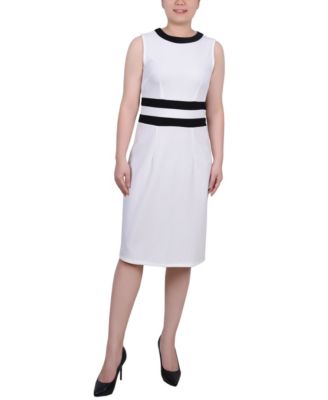 Women's Elbow Sleeve Colorblocked Dress, 2 Piece Set