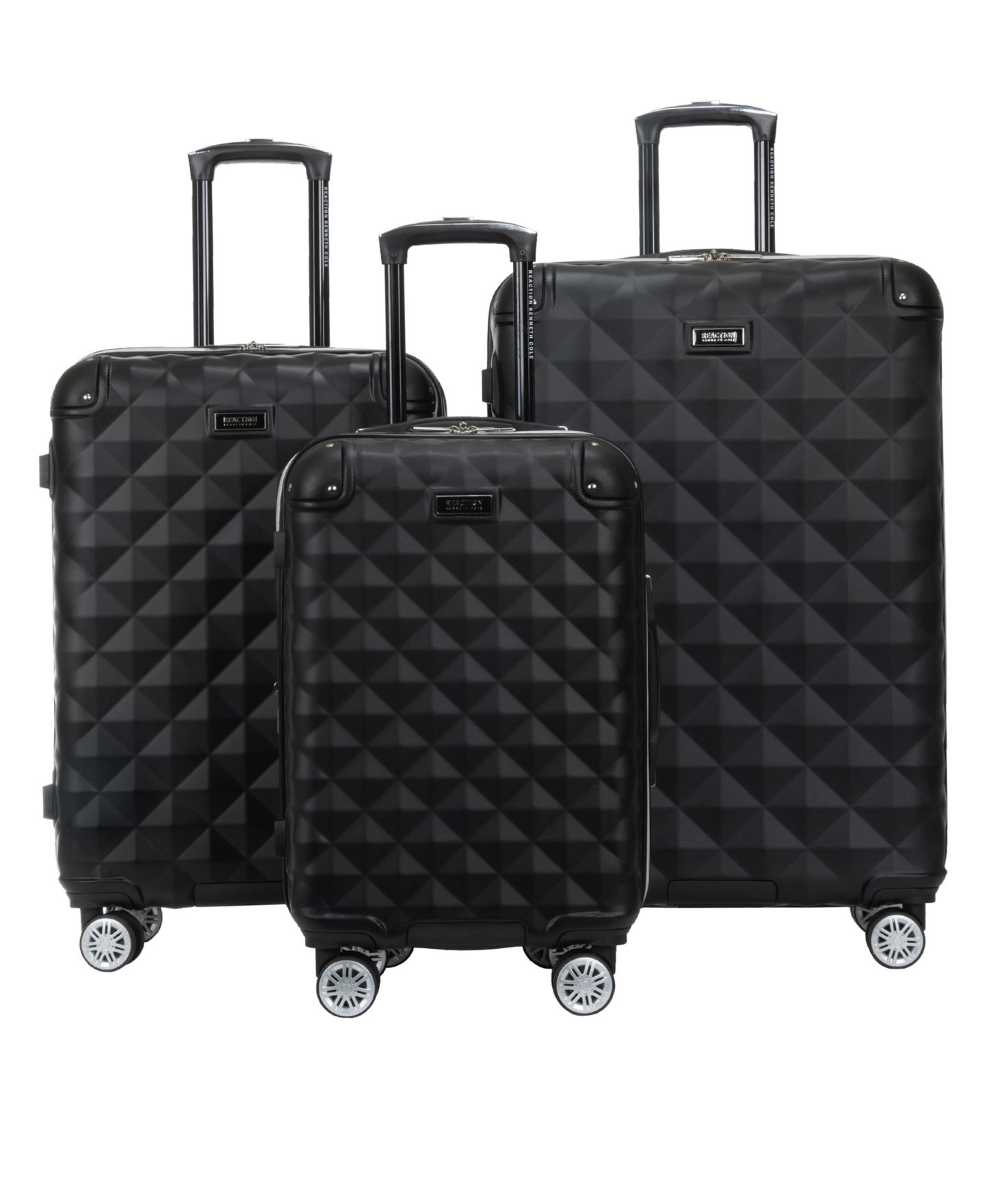 Чемоданы Kenneth Cole Reaction Diamond Tower 3 Piece Hardside Expandable Luggage Set, цвет: Чёрный — фото 1