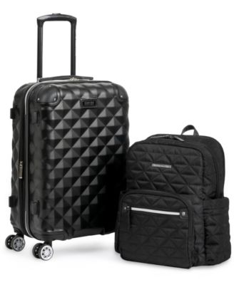 Diamond Tower Lightweight Hardside Expandable Spinner 2pc 20-Inch Carry On Luggage + Matching 15" Laptop Backpack Set