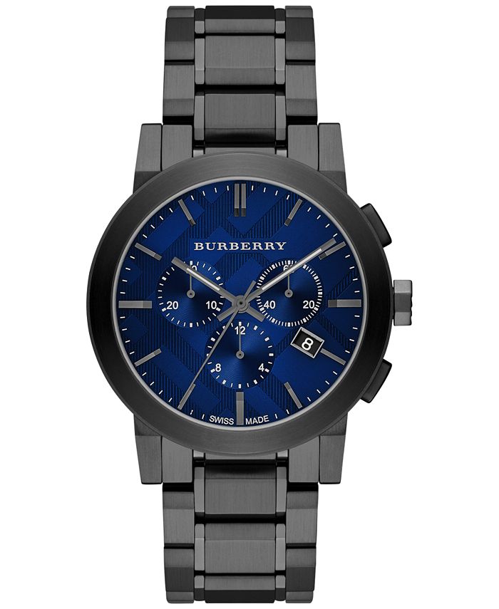 Burberry men's stainless hotsell steel chronograph watch