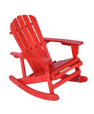 Adirondack Rocking Chair Solid Wood Chairs Finish Outdoor Furniture For ...