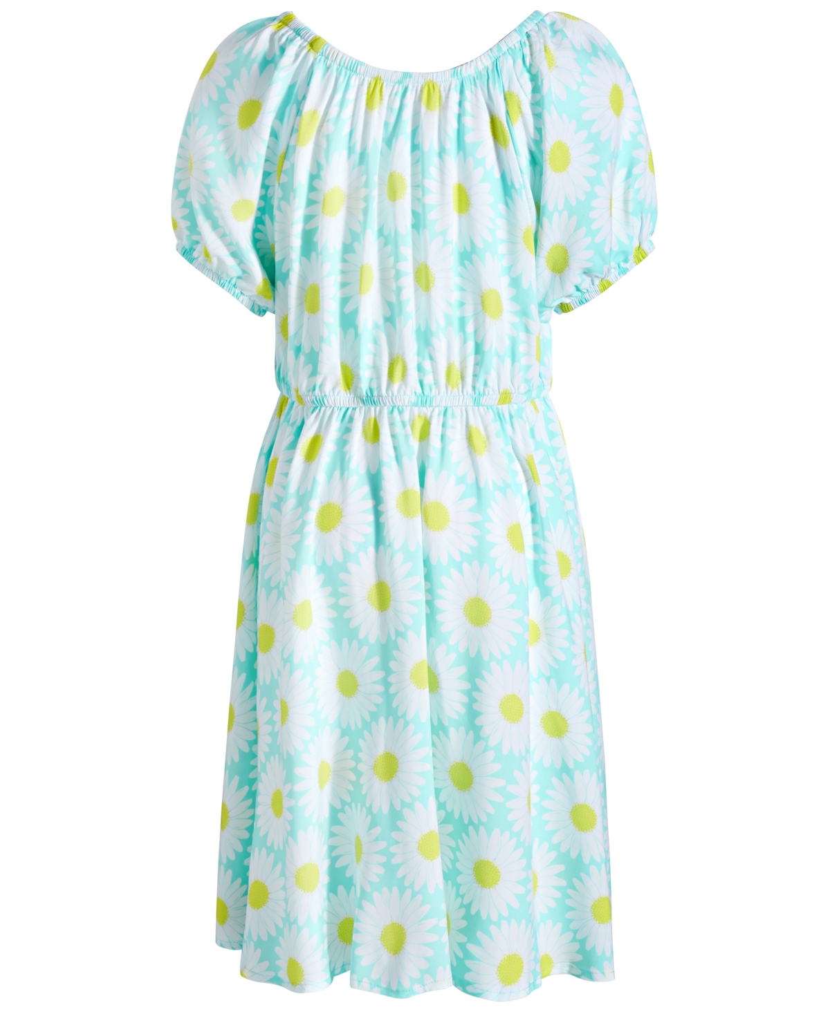 Shop Epic Threads Big Girls Daisy-print Peasant Dress, Created For Macy's In Refreshing Teal