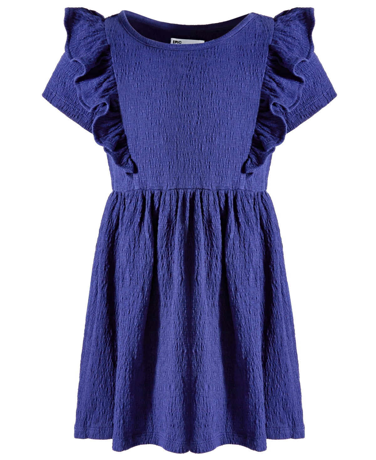Shop Epic Threads Little Girls Textured Ruffled Dress, Created For Macy's In Medieval Blue