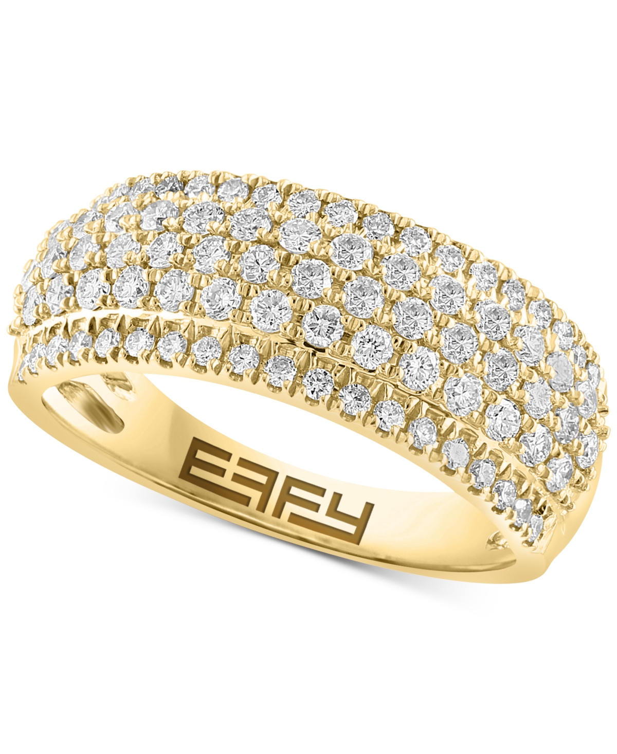 Effy Collection Effy Diamond Pave Multirow Ring (7/8 Ct. T.w.) In 14k Gold In Yellow Gold
