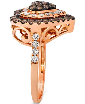 Le Vian GODIVA x Le Vian® Chocolate Diamond & Nude Diamond Heart Halo