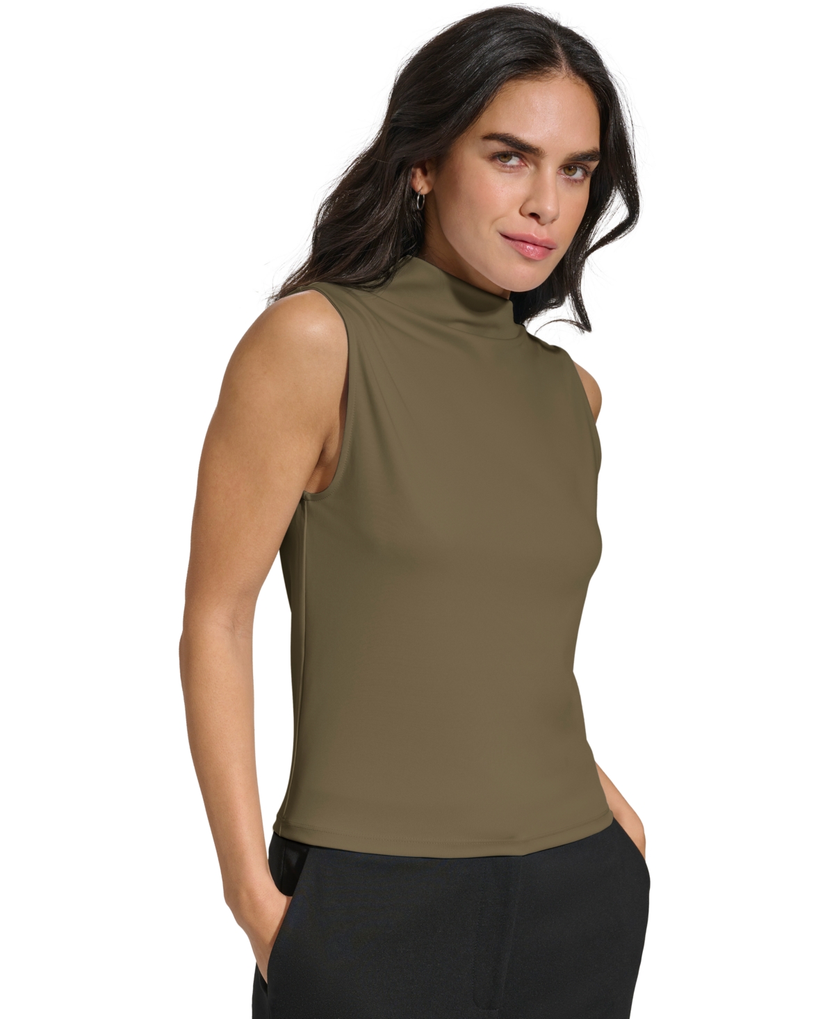 Calvin Klein Women's Funnel-Neck Sleeveless Top