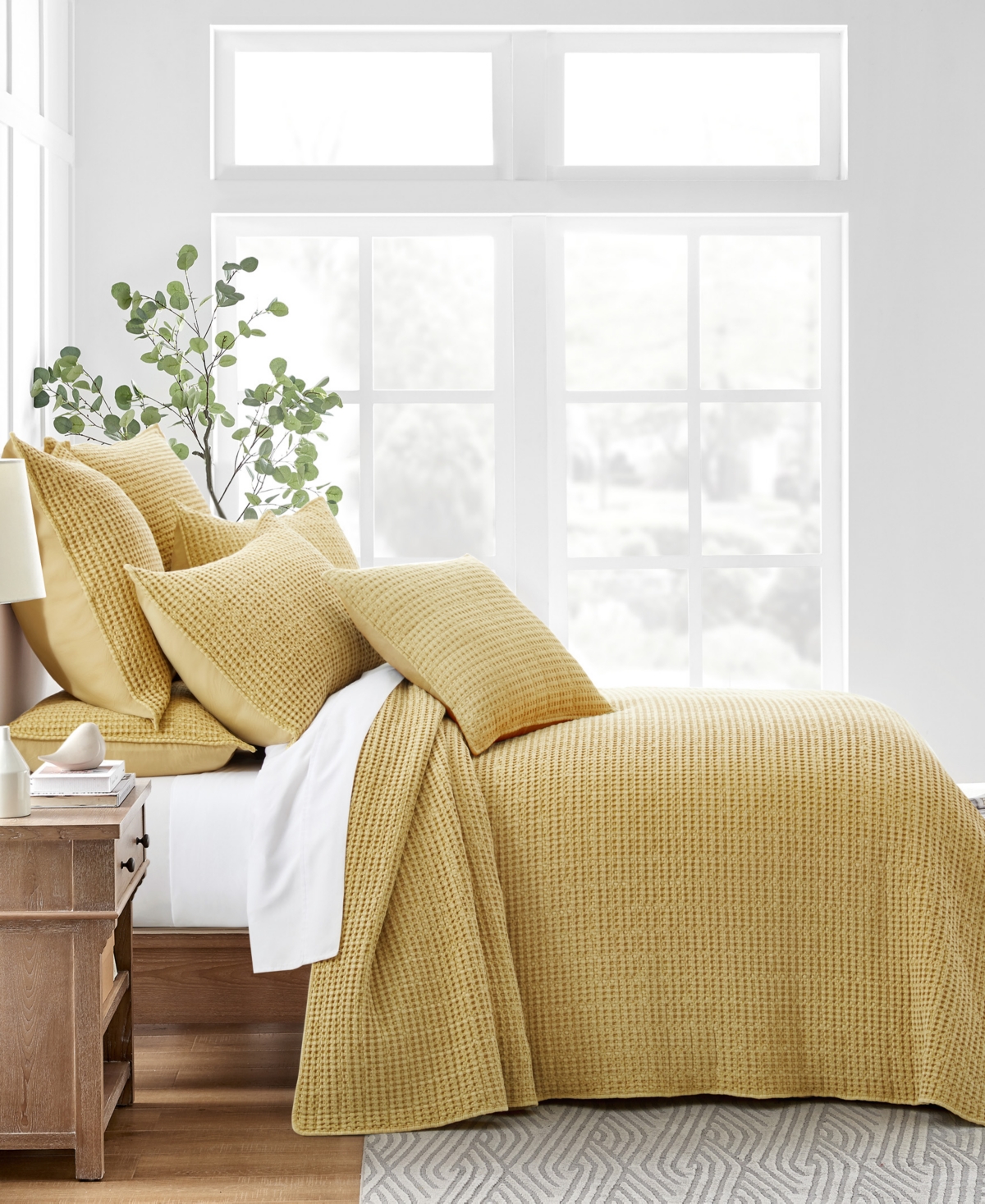 Shop Levtex Mills Waffle Classic 3-pc. Bedspread Set, Full In Ochre