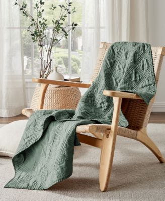 Washed Linen Reversible Quilted Throw, 50" x 60"