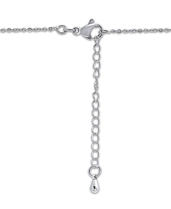 Macy's Silver Plated Multi Genuine Stone Pendant Necklace Macy's