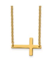 Macys side online cross necklace