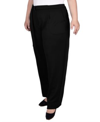 Plus Size Belted Scuba Pants