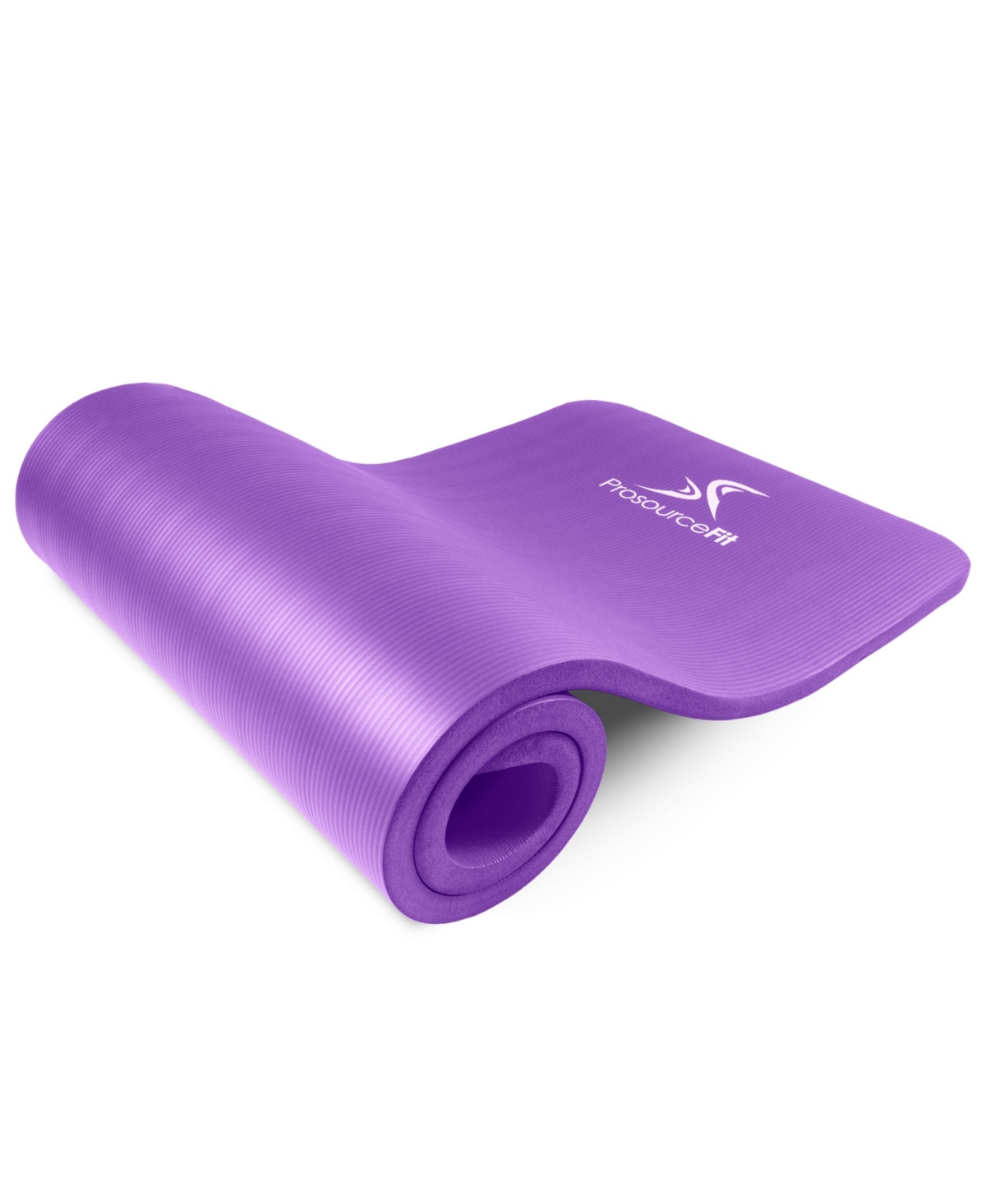 Extra Thick Yoga and Pilates Mat with Sling, 1" - Purple