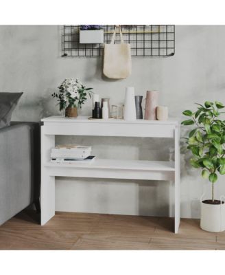 Console Table White 40.2"x11.8"x31.5" Engineered Wood