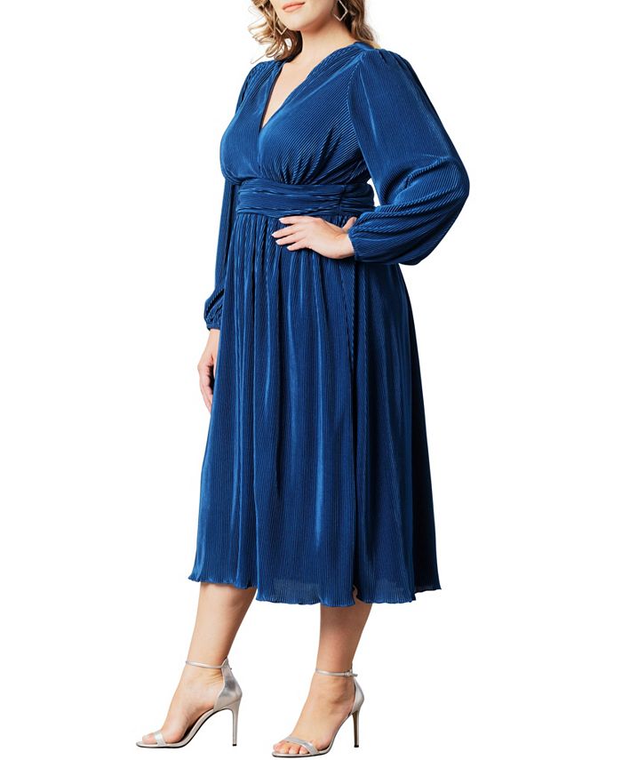 Kiyonna Women's Plus Size Sophie Pleated Cocktail Dress - Macy's