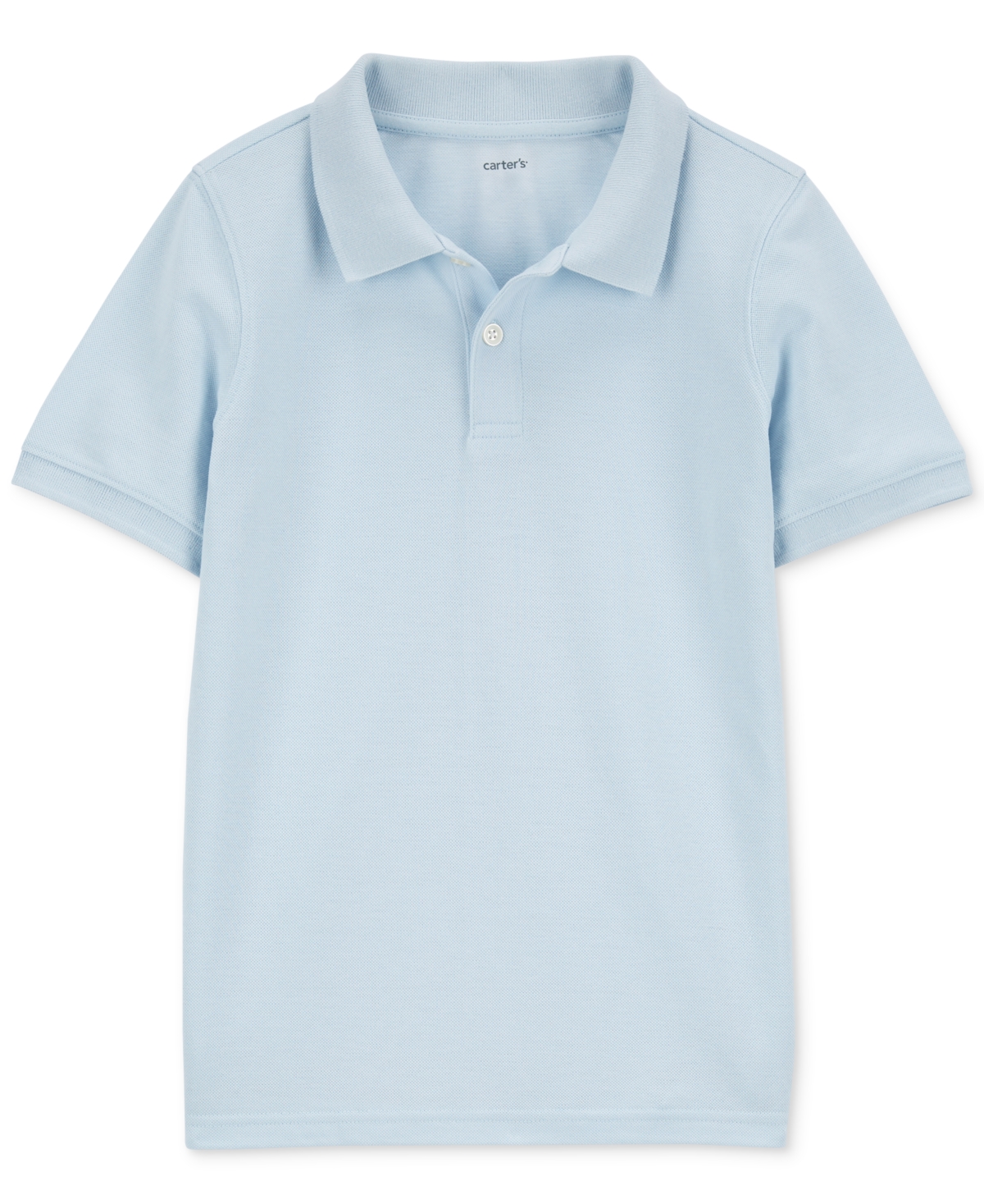 Carter's Kids' Big Boys Ribbed Collar Polo Shirt In Blue