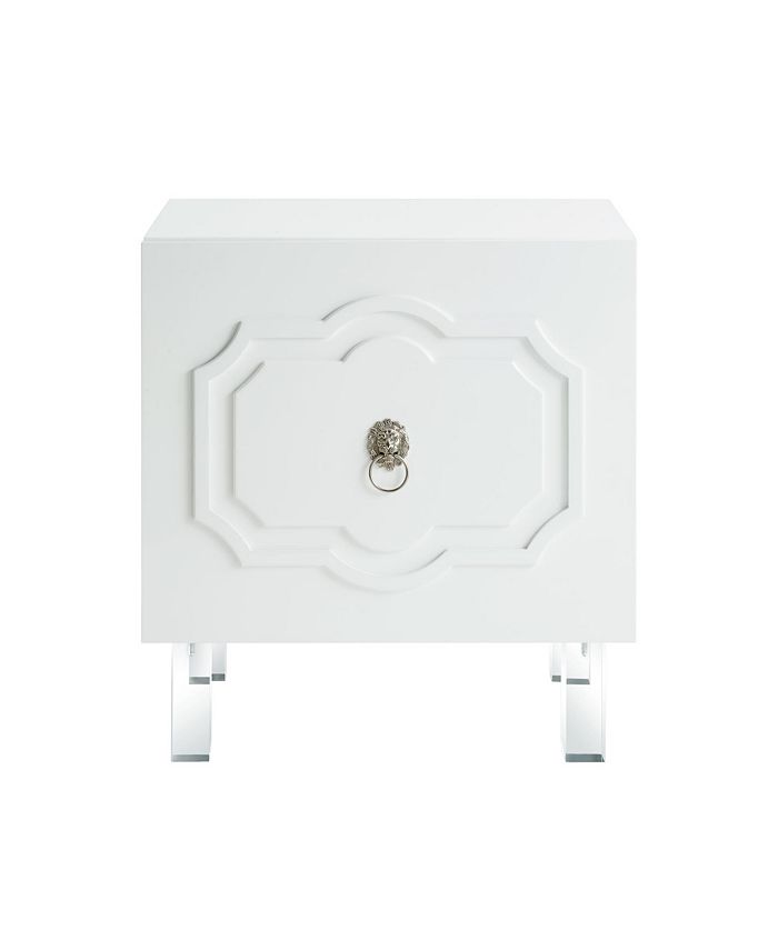 Inspired Home Gretchen MDF LacquerFinish Lucite Leg Side Table Macy's