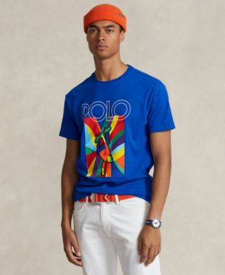 폴로 랄프로렌 Polo Ralph Lauren Mens Classic-Fit Logo Jersey T-Shirt,Sapphire Star