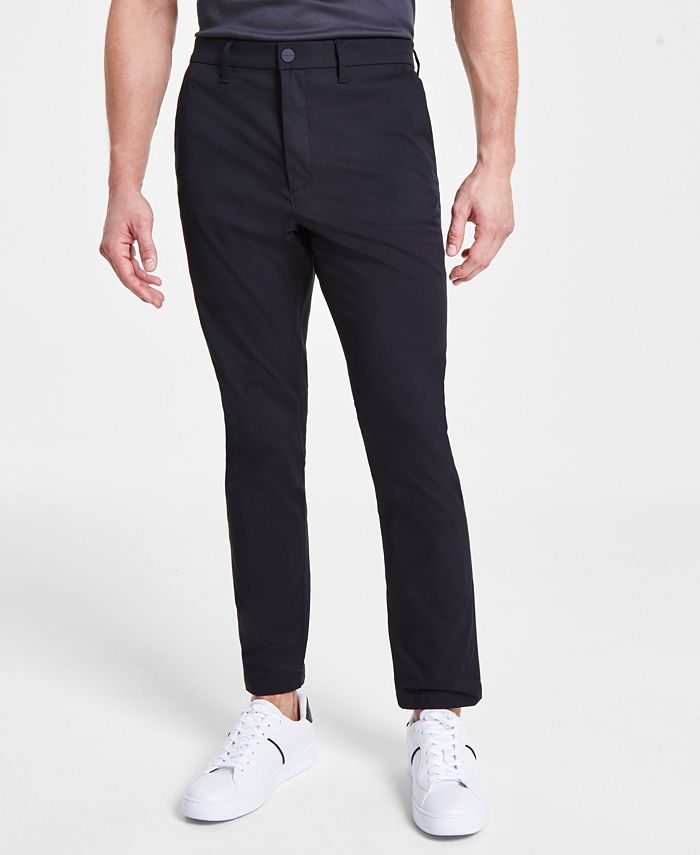 Calvin Klein Garment Chino Cotton Trousers, Slim Fit Ck Black