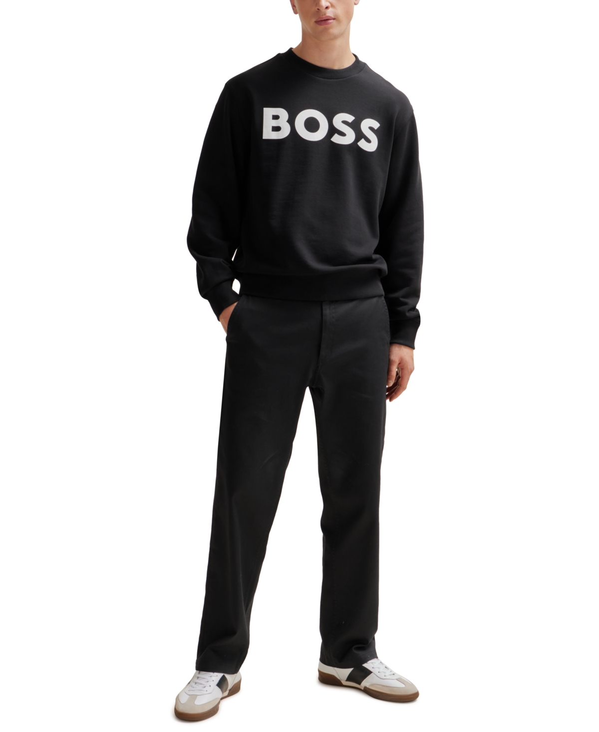 HUGO BOSS BOSS BY HUGO BOSS MEN'S RELAXED-FIT LOGO SWEATSHIRT 