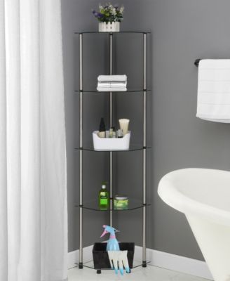 13.75" Glass Designs2Go Classic 5 Tier Corner Tower