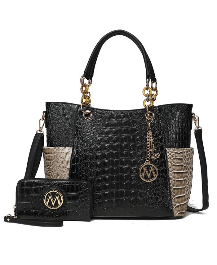 MKF Collection Merlina Crocodile Embossed Women s Tote Bag with