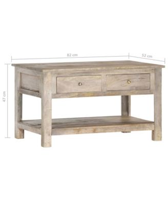 Coffee Table 32.3"x20.5"x18.5" Solid Mango Wood