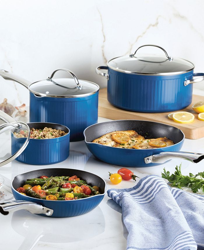 Farberware Style Aluminum Nonstick 10 Piece Cookware Pots and Pans Set