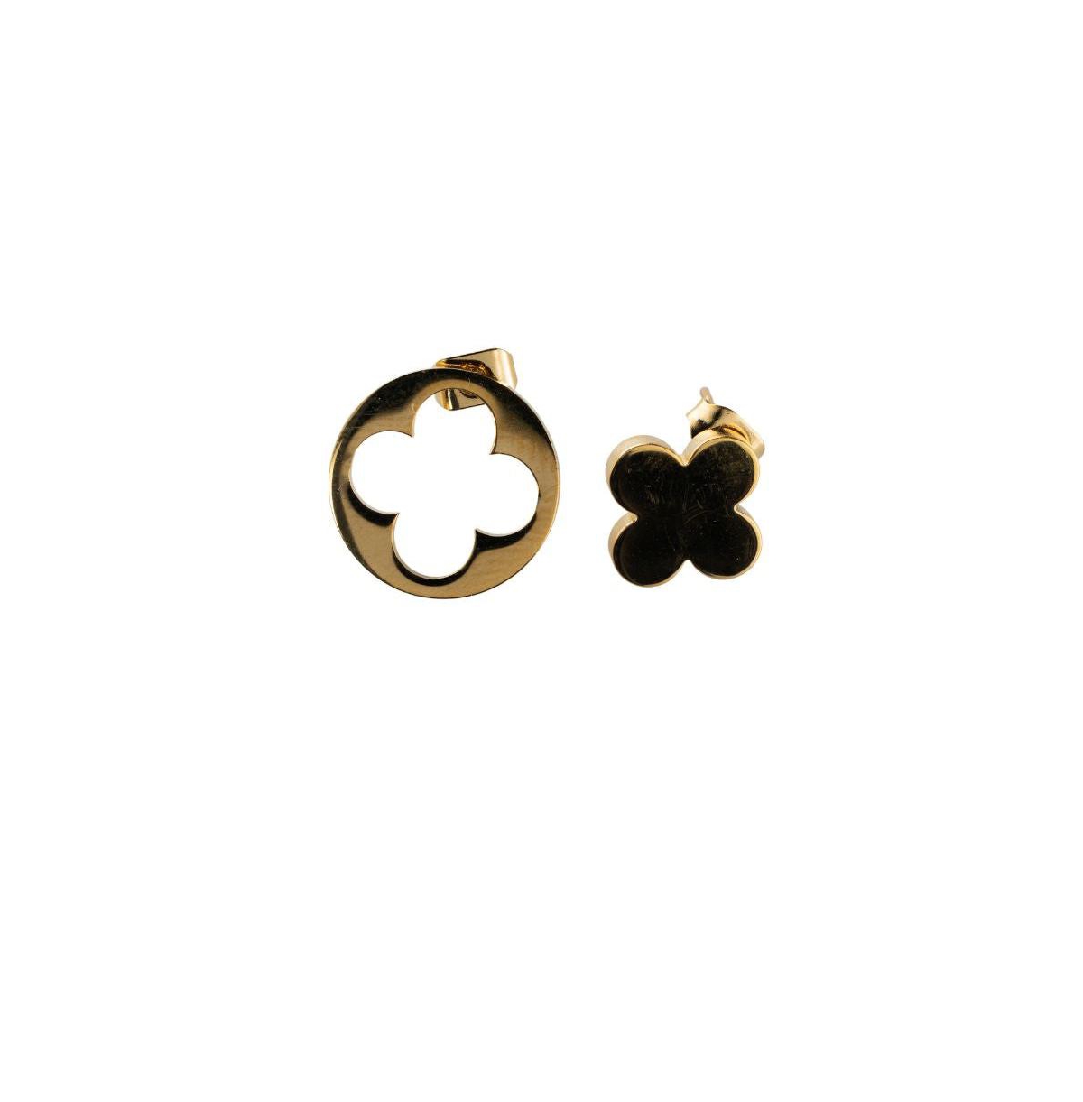 316L Hot Girl Quatrefoil Earrings - Gold