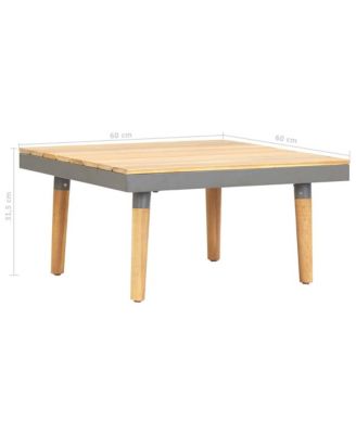 Garden Coffee Table 23.6"x23.6"x12.4" Solid Acacia Wood
