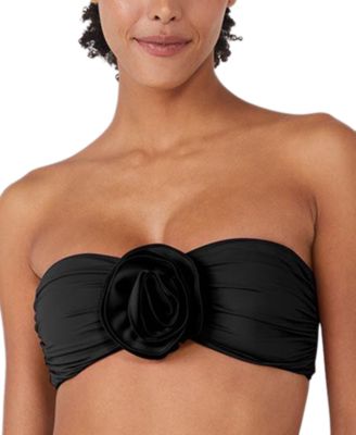 Kate Spade - Women's Rosette-Detail Convertible Bandeau Bikini Top
