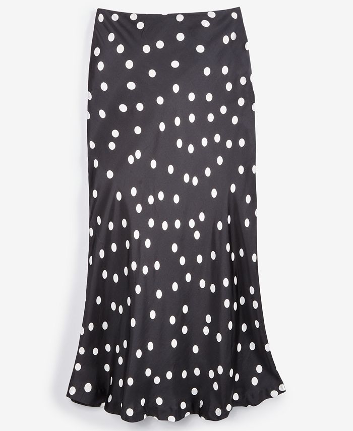 On 34th Women's Dot-Print Midi Slip Skirt, Created for Macy's - Macy's