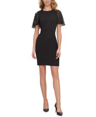 Calvin Klein Women s Flutter Sleeve Sheath Dress Macy s