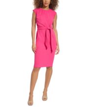 Calvin klein pink dress macys on sale