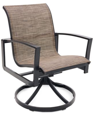 Wythburn Mix and Match Sleek Sling Outdoor Swivel Chair, Created for Macy's
